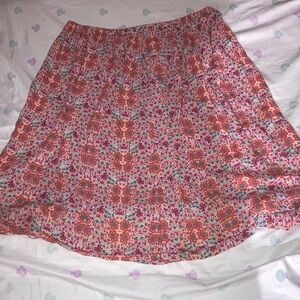 Moloko Vibrant Floral A-Line Skirt